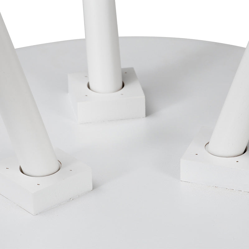 INNIS White Side Table - Modern Nightstand for Bedroom, Living Room, or Office - Small Accent Table with Sturdy Design