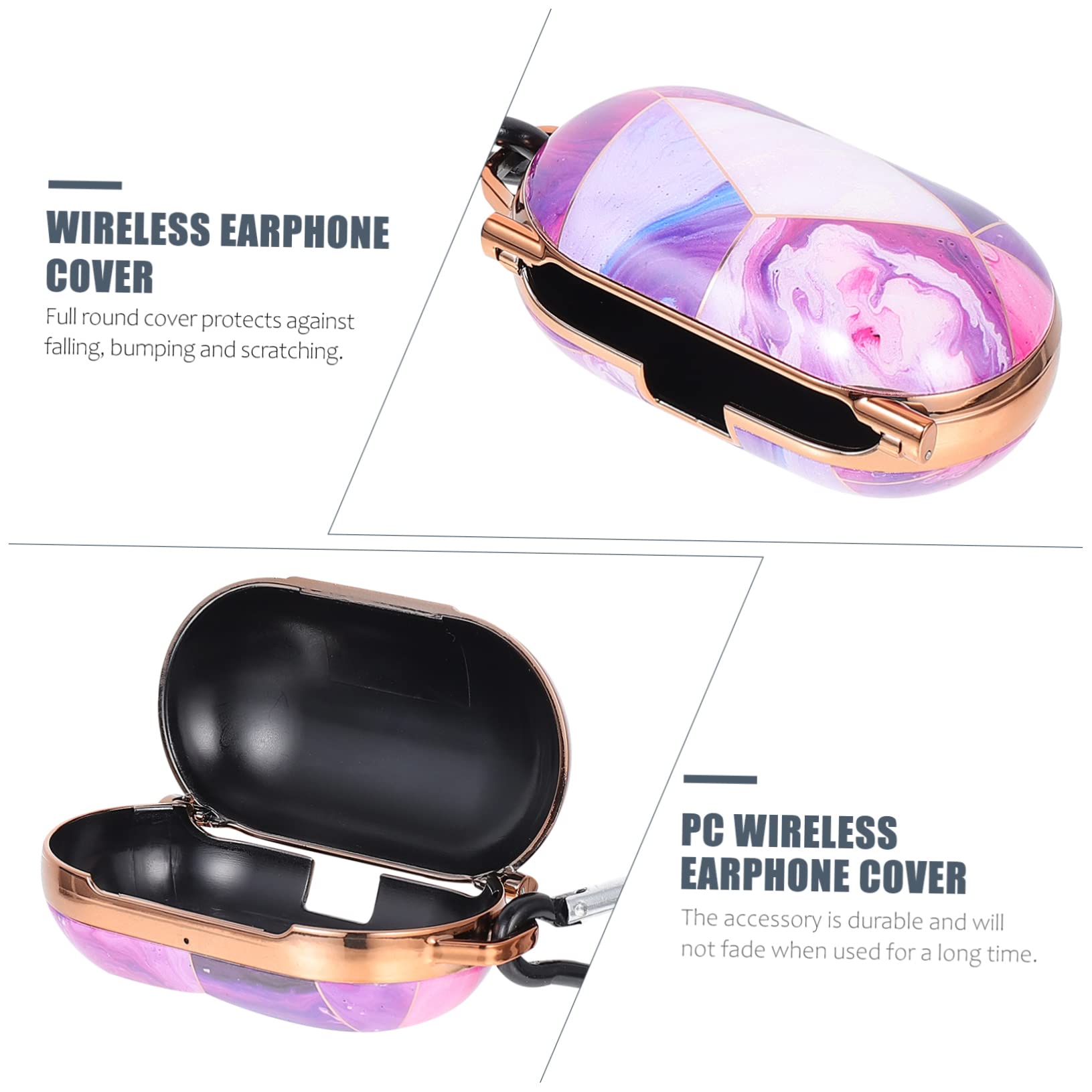 Veemoon Protective Case for Wireless Earbuds - Shockproof Cover with Charging Port - Durable PC Shell for AirPods & Bluetooth Headphones - Perfect for Travel, Gym & Outdoor Activities