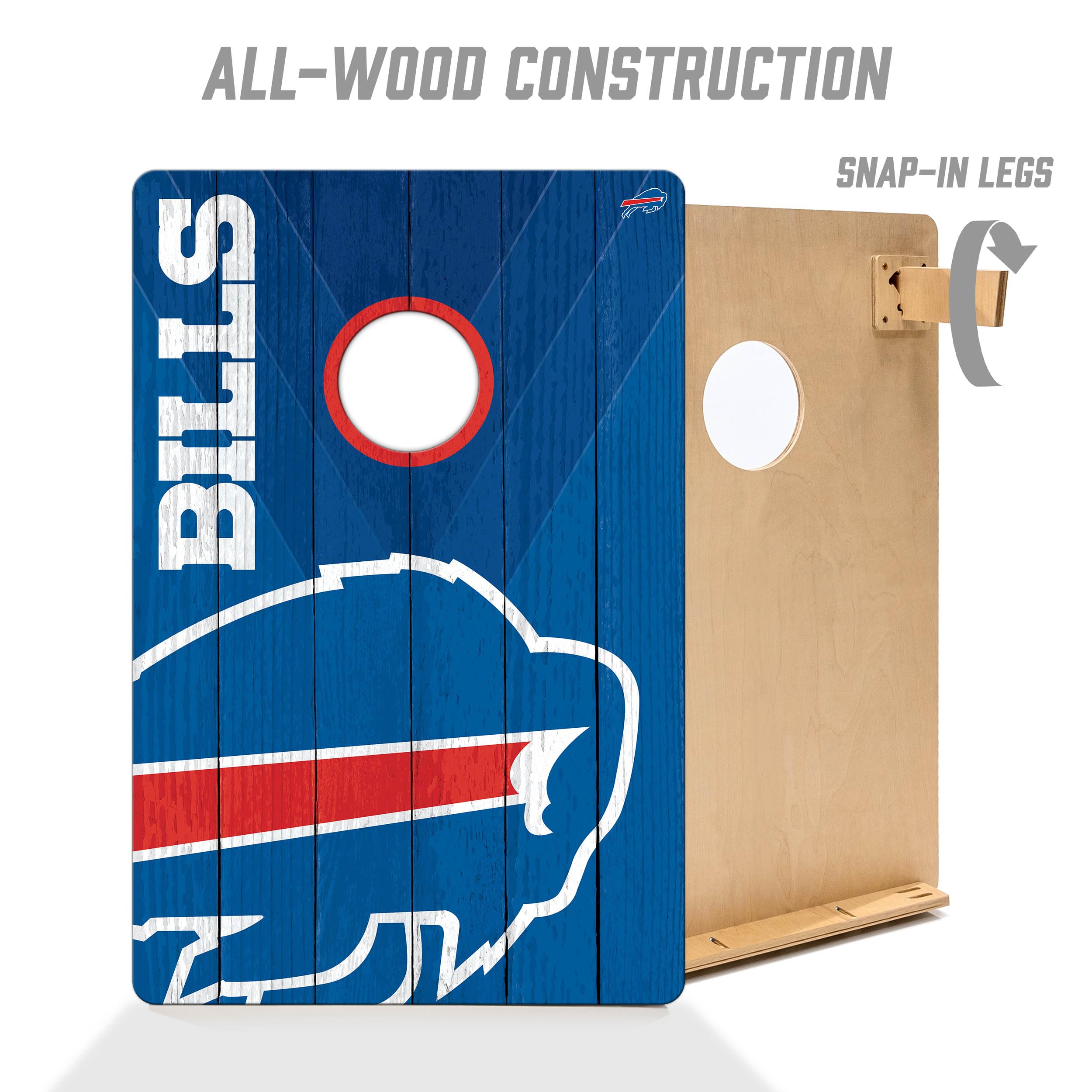 YouTheFan NFL 2’ x 3’ Wood Cornhole Game Set with Official Team Logo Bags - Perfect for Tailgating, Backyard Parties, and Outdoor Game Nights