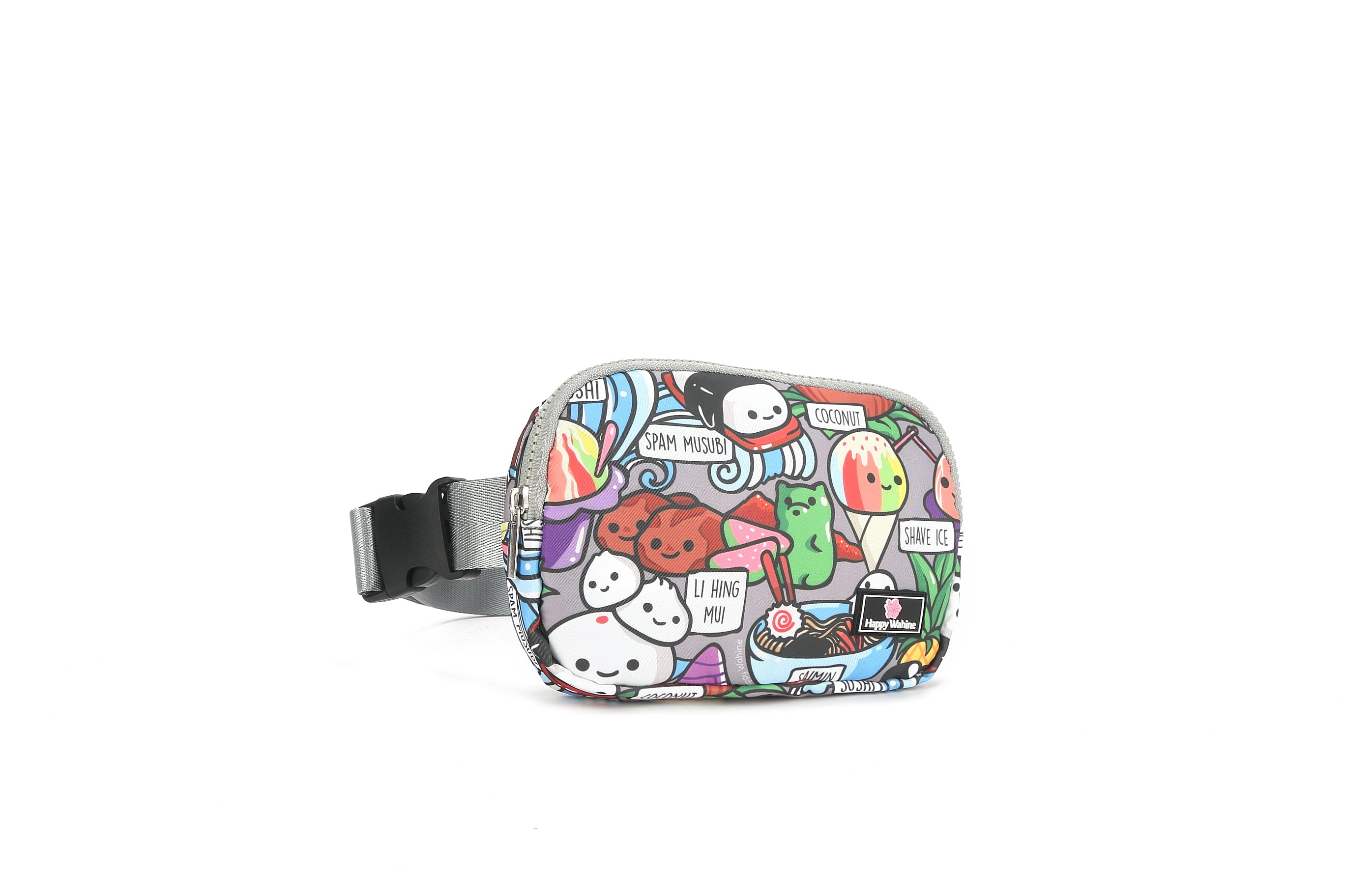 Jenna Crossbody Belt Bag - Stylish & Functional Waist Pack for Women, Adjustable Strap, Lightweight & Durable (Hawaii Grey) - Perfect for Travel, Hiking, Shopping & Everyday Use