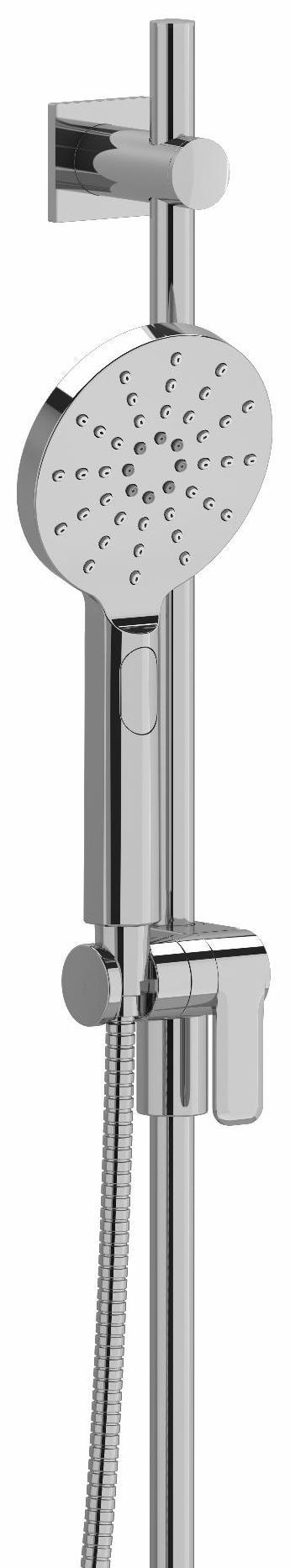2-in-1 Handheld Shower Head with 36-Inch Adjustable Slide Bar - Chrome Finish (Model 4824C by RIOBEL) - Perfect for Bathroom Renovation & Spa-Like Shower Experience