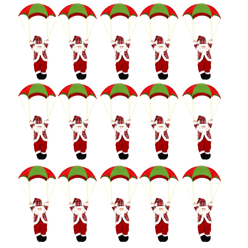 15-Piece Mini Christmas Ornaments Set - Small Resin Holiday Decorations with Snowman & Santa - Perfect for Christmas Tree, Home Decor, Gift Wrapping & Holiday Party Decoration