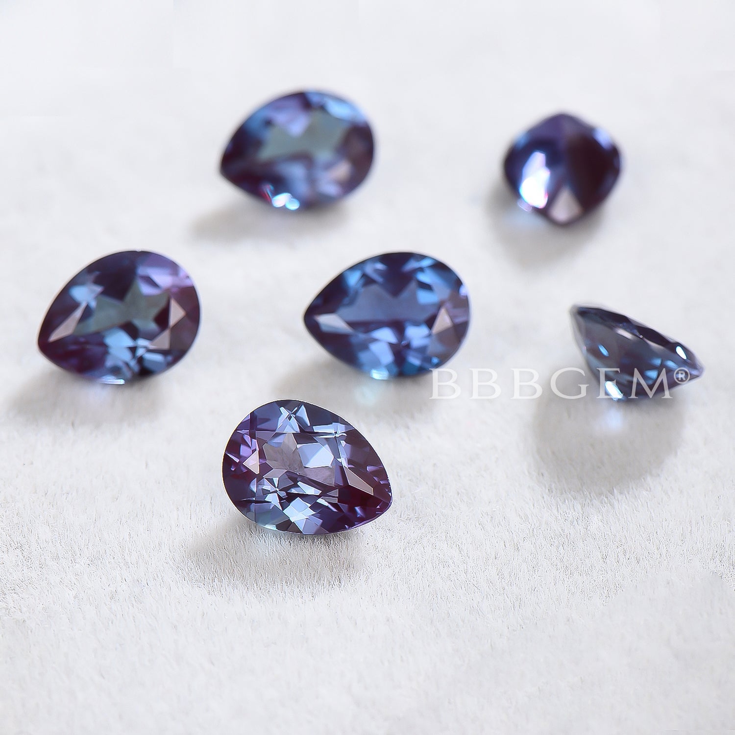 Natural Pear Cut Alexandrite Gemstone - June Birthstone for Jewelry Making, Engagement Rings & Unique Gifts (2-10ct) | Perfect for Necklaces, Earrings & Custom Designs