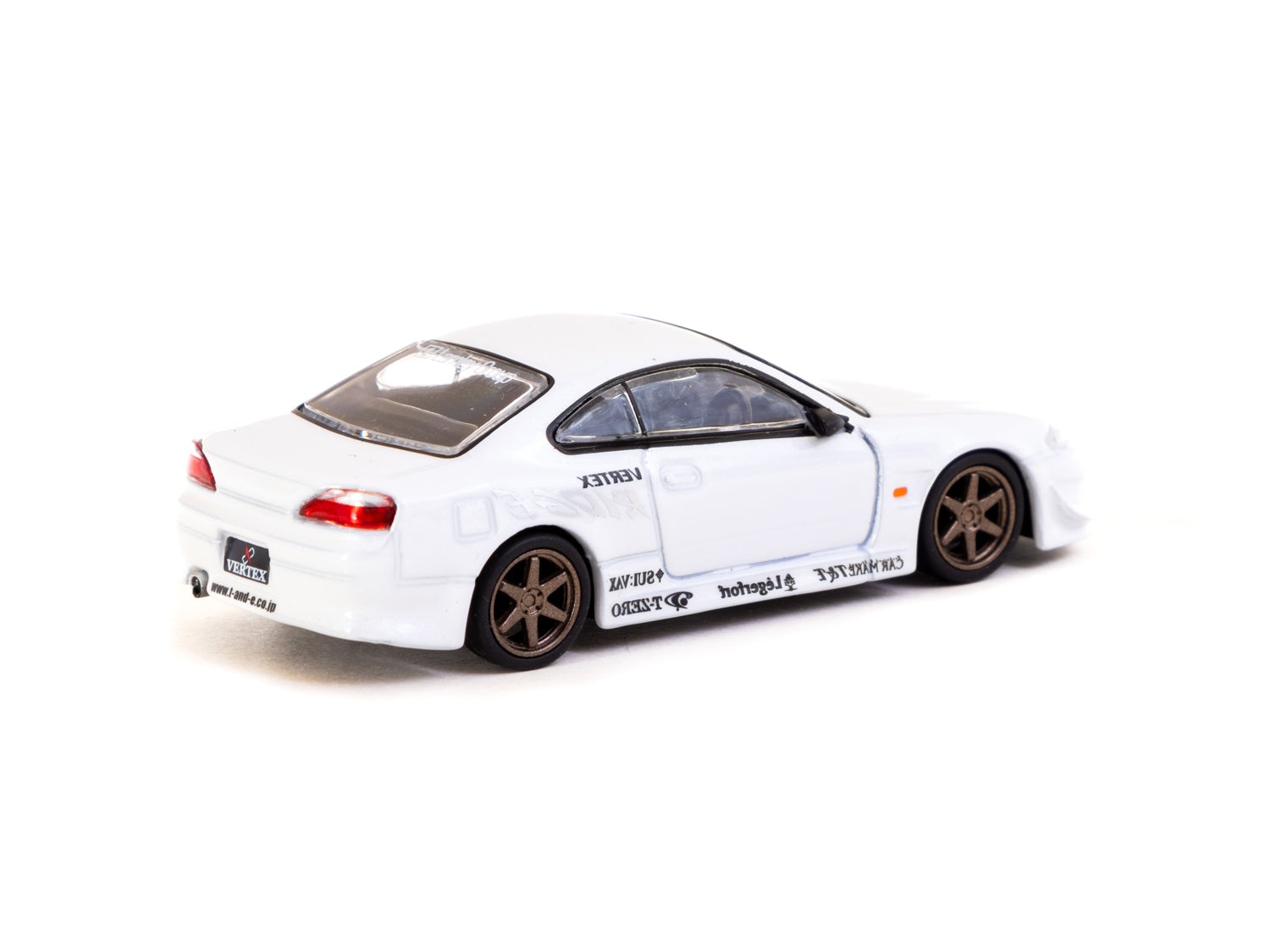 Tarmac Works 1/64 Scale Nissan Silvia S15 White Metallic Diecast Model Car - Lamley Special Edition - Collectible Toy for Car Enthusiasts & Display - Perfect for Gifts, Home Decor, and Model Car Collections