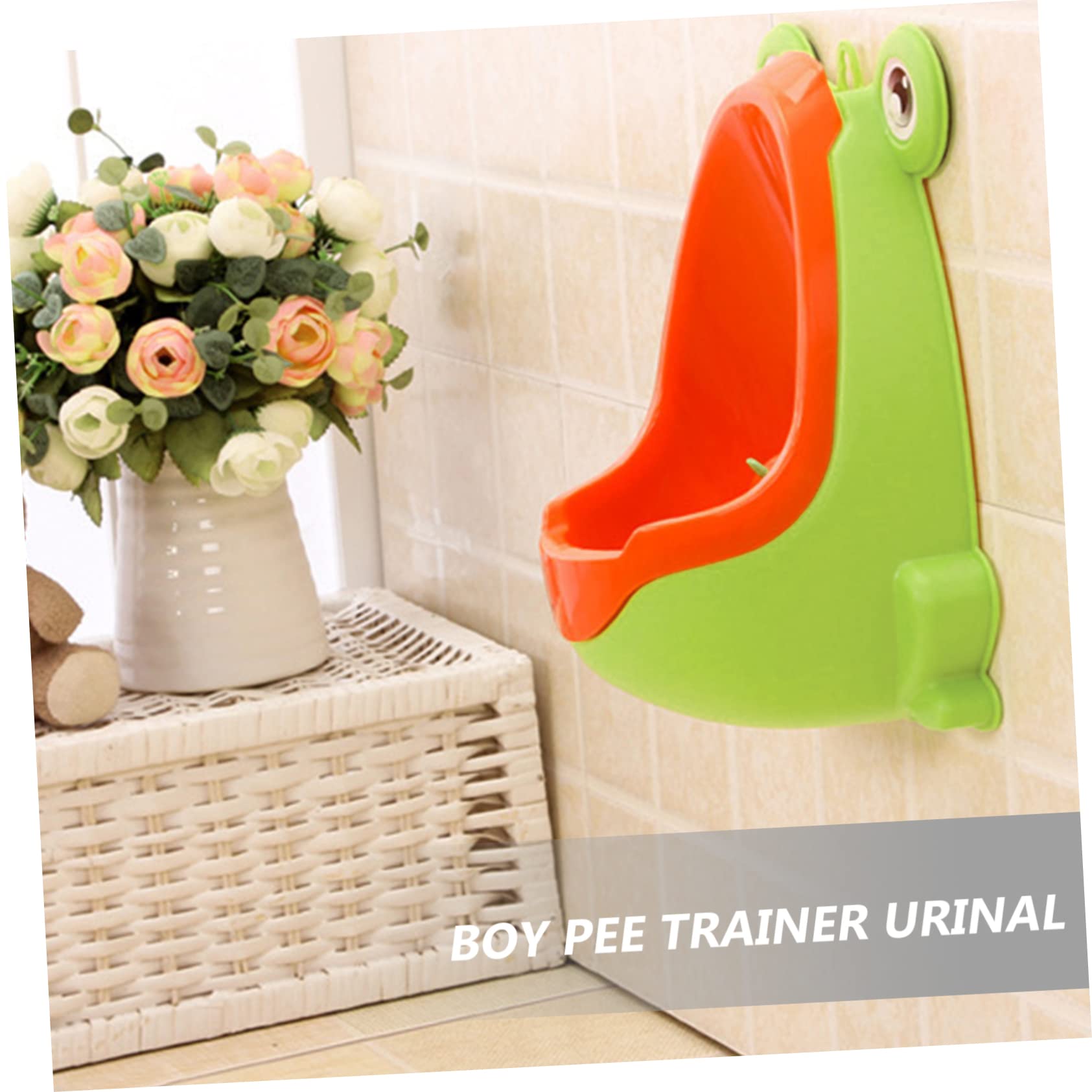 **Andreslad Boys & Girls Potty Training Urinal - Frog Design, Anti-Slip Base, Fun Rotating Windmill - Toddler Toilet for Easy Bathroom Training (Ideal for Home & Travel Use)**