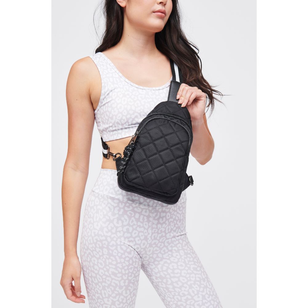 Ace Quilted Nylon Sling Backpack - Lightweight Crossbody Bag for Men & Women - Perfect for Travel, Hiking, and Everyday Use