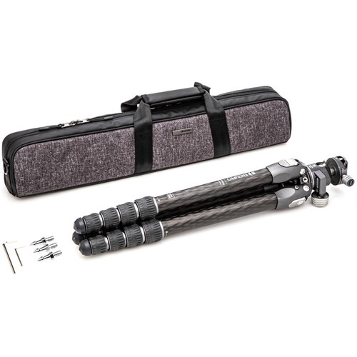 Benro Tortoise Columnless Carbon Fiber Tripod with GX35 Ballhead - 5-Section Twist Lock Legs, Lightweight & Stable for Photography - Perfect for Travel, Hiking, and Outdoor Shooting