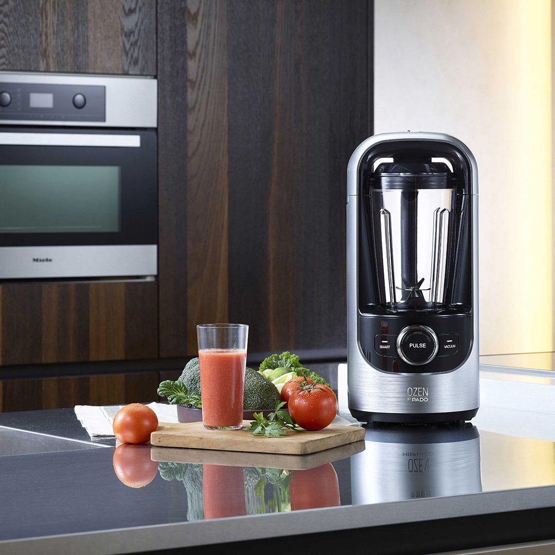 Premium Pado Ozen 500 Vacuum Blender – High-Performance Countertop Blender for Smoothies, Juices & Nutrient-Rich Blends | Prevents Separation | Includes Vacuum Storage Container (Silver) | Perfect for Healthy Breakfasts, Post-Workout Shakes & Meal Prep