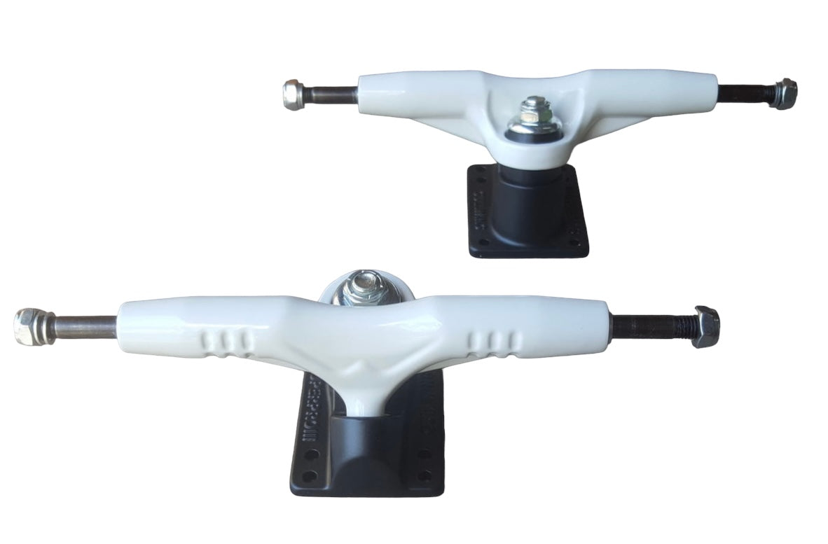 Gullwing Super Pro III Skateboard Trucks - White | High-Performance Skateboard Parts for Street & Park Riding | Perfect for Skaters & Longboarders