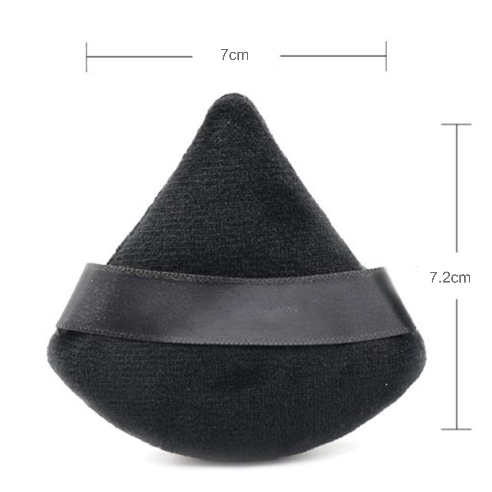 Soft Reusable Triangle Powder Puff with Strap for Loose Powder & Foundation - Wet/Dry Makeup Sponge for Flawless Face Application | Perfect for Travel & Professional Makeup Kits