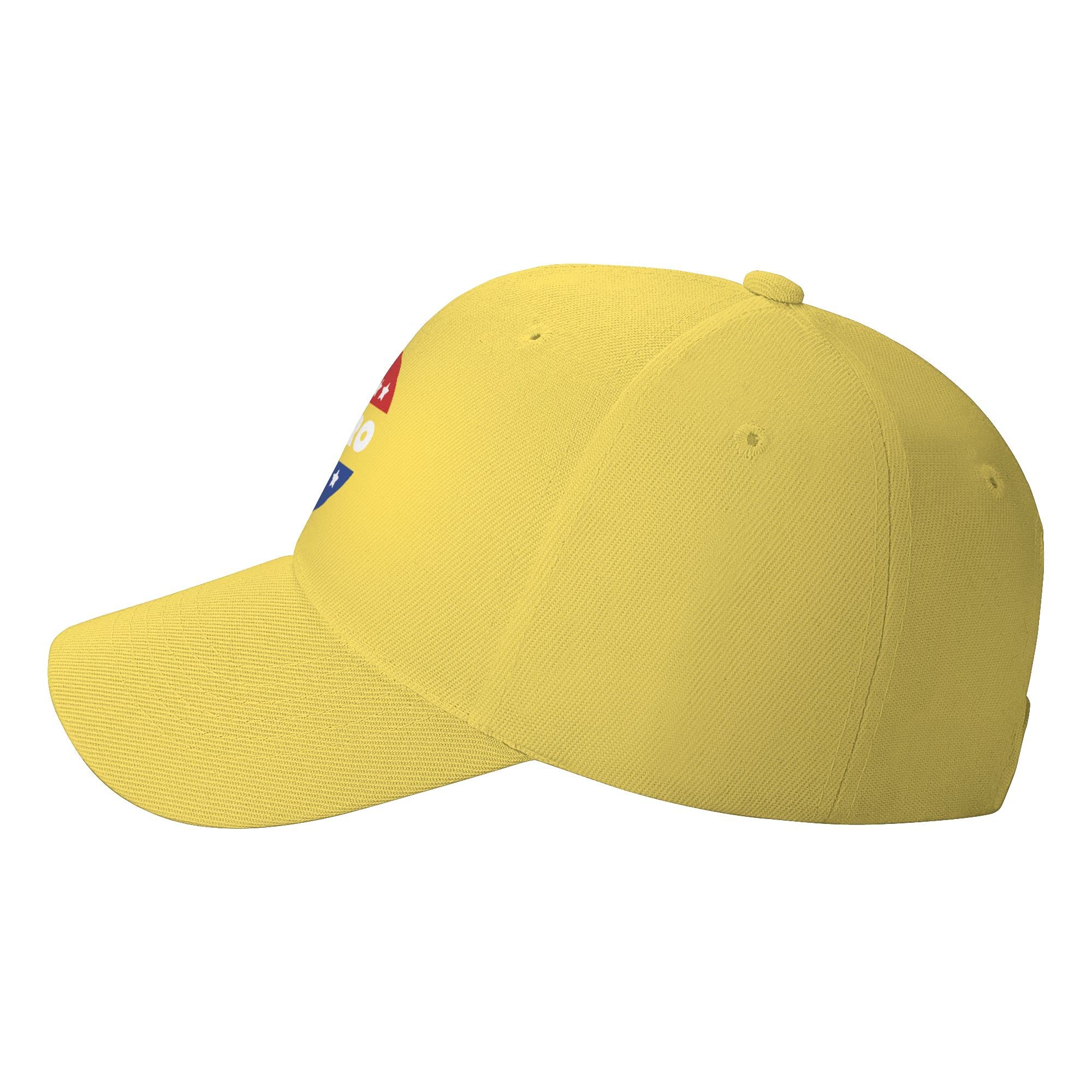 Vote Pedro 2024 Unisex Baseball Trucker Cap - Yellow Snapback Hat for Fishing, Outdoor & Political Campaigns