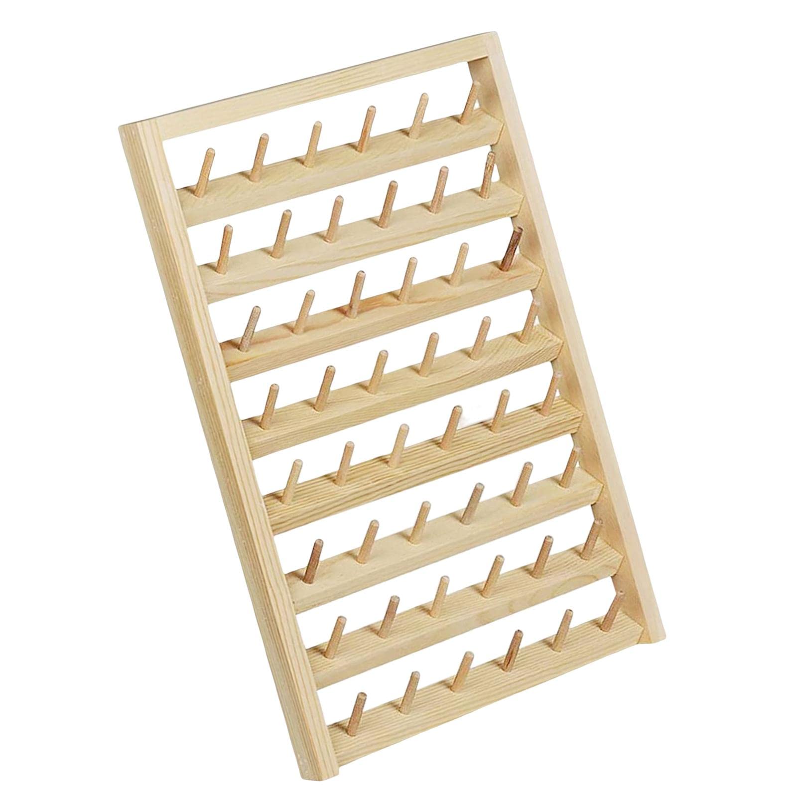 TOOYFUL 48-Spool Wall Mounted Jewelry Rack - Thread Organizer Stand for Sewing, Embroidery, Quilting & Knitting Supplies - Space-Saving Craft Storage for Hair Braiding Accessories & DIY Projects - Perfect for Home Studios, Craft Rooms & Small Spaces