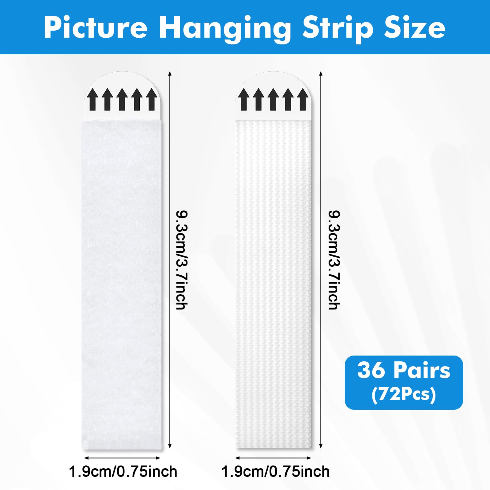 Yimomoyi 36-Pairs Heavy Duty Picture Hanging Strips for Frames & Photos - Wall Decor Solution