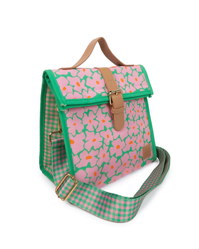 The Somewhere Co Blossom Lunch Satchel - Stylish Insulated Tote Bag for Work, Picnics & Daily Commute | Perfect for Office Lunch, Beach Outings & Shopping
