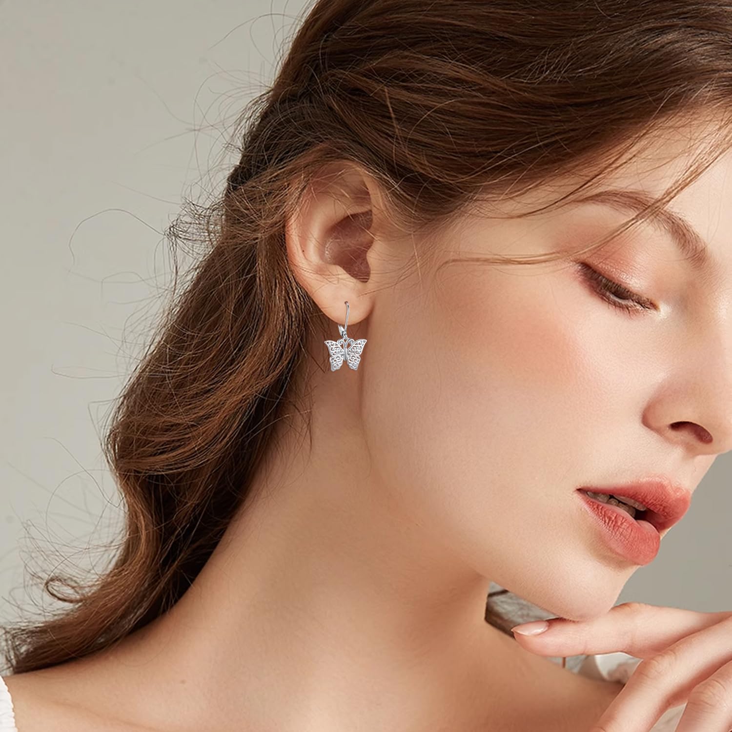 925 Sterling Silver Butterfly Hoop Earrings for Women - Elegant Dainty Jewelry Gift for Her, Girls, Teens | Perfect for Everyday Wear, Date Night, Birthday & Anniversary Gifts