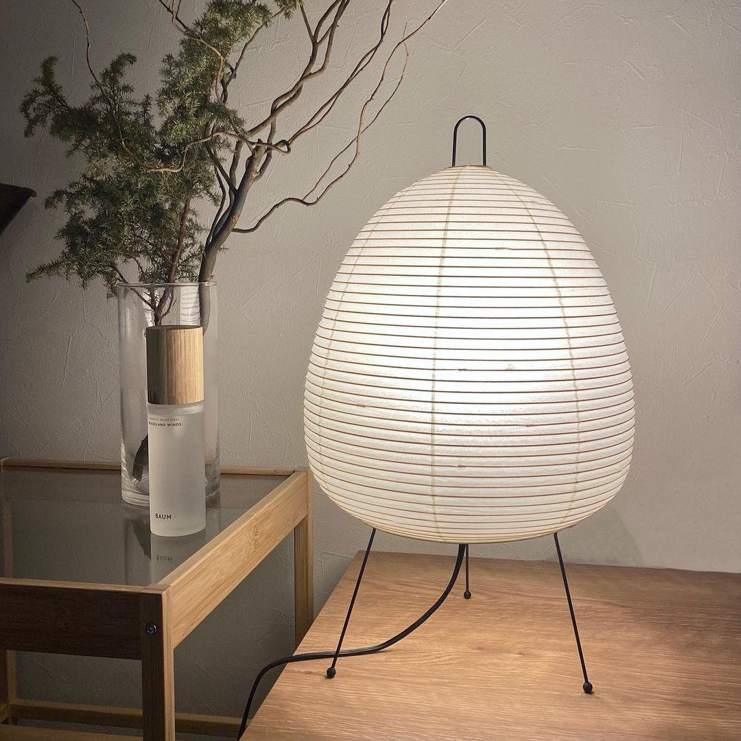 Japanese Akari Paper Table Lamp - Handmade Shoji Style Lighting for Bedroom, Living Room & Office - Warm Ambient Light for Relaxation & Decor