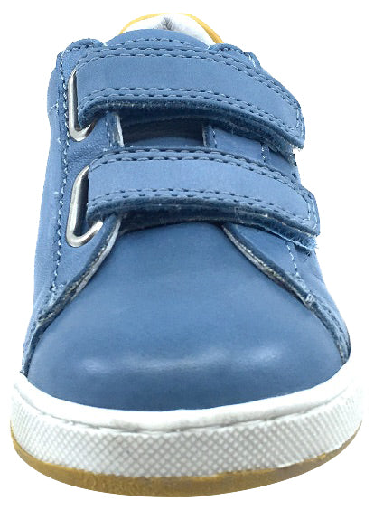 Naturino Boys' 9105 Blue Double Strap Hook & Loop Sneakers - Comfortable School Shoes for Active Kids | Perfect for Playground, Classroom & Daily Wear