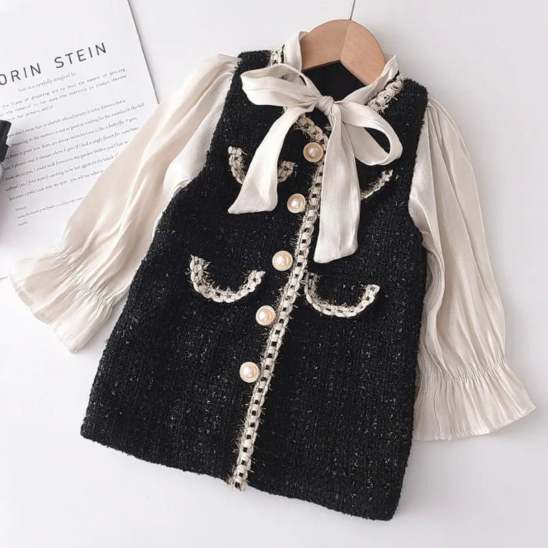 Bear Leader Girls Princess Patchwork Dress 2023 - New Fashion Party Costume with Bowtie for Kids Ages 2-7 Years | Perfect for Birthday Parties, Holidays & Special Occasions