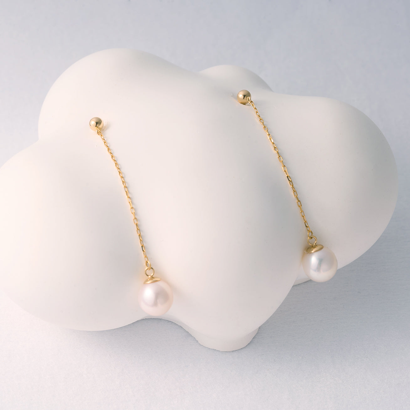 18K Gold Freshwater Pearl Earrings for Women - Elegant Stud Earrings with AAA Quality Pearls | Perfect for Weddings, Parties & Everyday Wear (KE00179)