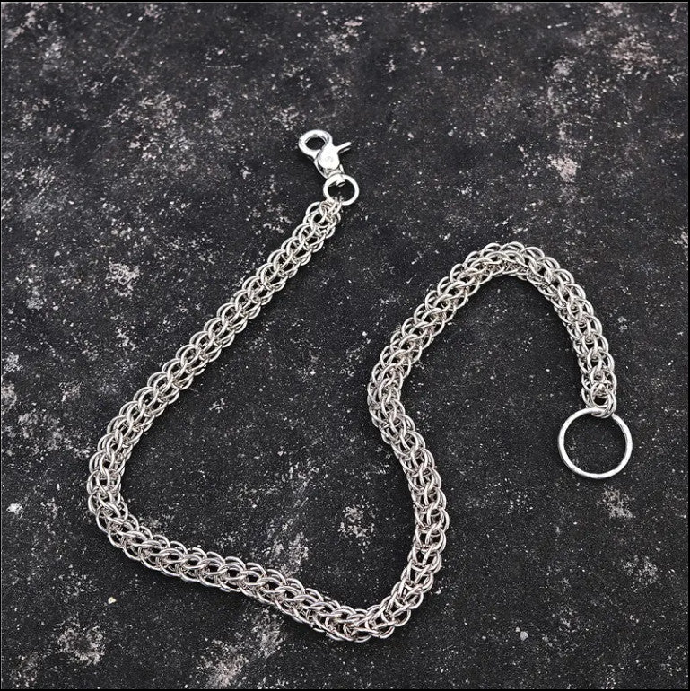 Silver Quad Looped Wallet Chain - Stylish & Durable Metal Chain for Men's Wallets, Jeans & Accessories | Perfect for Bikers, Rockers & Fashion Enthusiasts