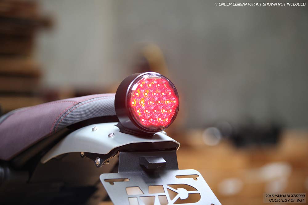 Smoked Sequential LED Tail Lights for 2016-2021 Yamaha XSR900 & 2017+ SCR950 - High Visibility Motorcycle Accessory for Night Riding and Custom Builds