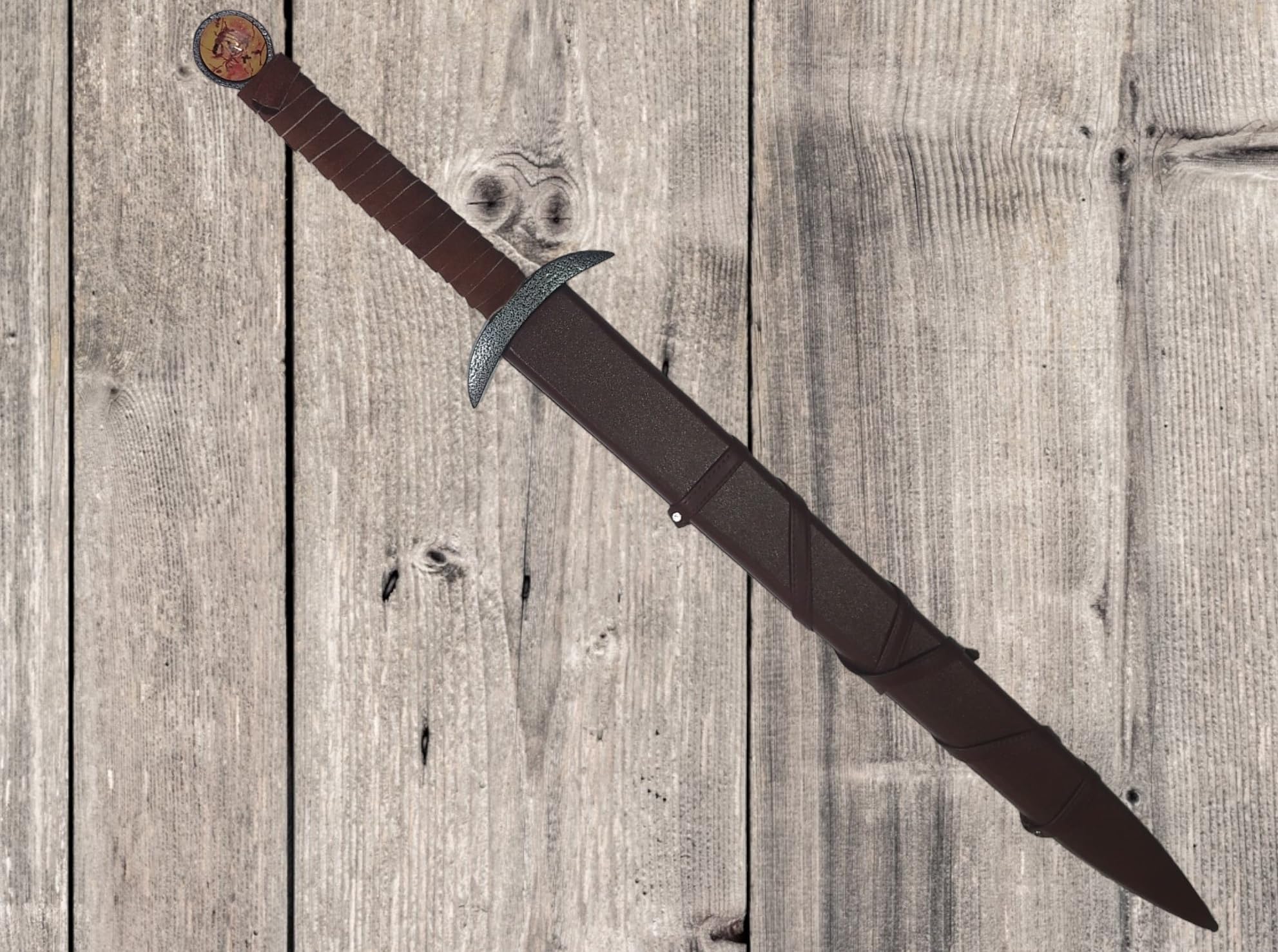 Uhtred's Steel Sword from The Last Kingdom - Functional Viking War Sword with Sheath | Handcrafted Warrior Seax for Hunting, Reenactment & Collecting | Perfect Medieval Gift for Men & History Enthusiasts