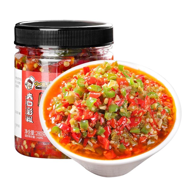 Hunan Specialty Spicy Garlic Chili Sauce (280G/Can) - Authentic Chinese Hot Sauce for Noodles, Stir-Fry & Seasoning | Spicy Crisp Chili Pepper Sauce for Instant Meals & Cooking