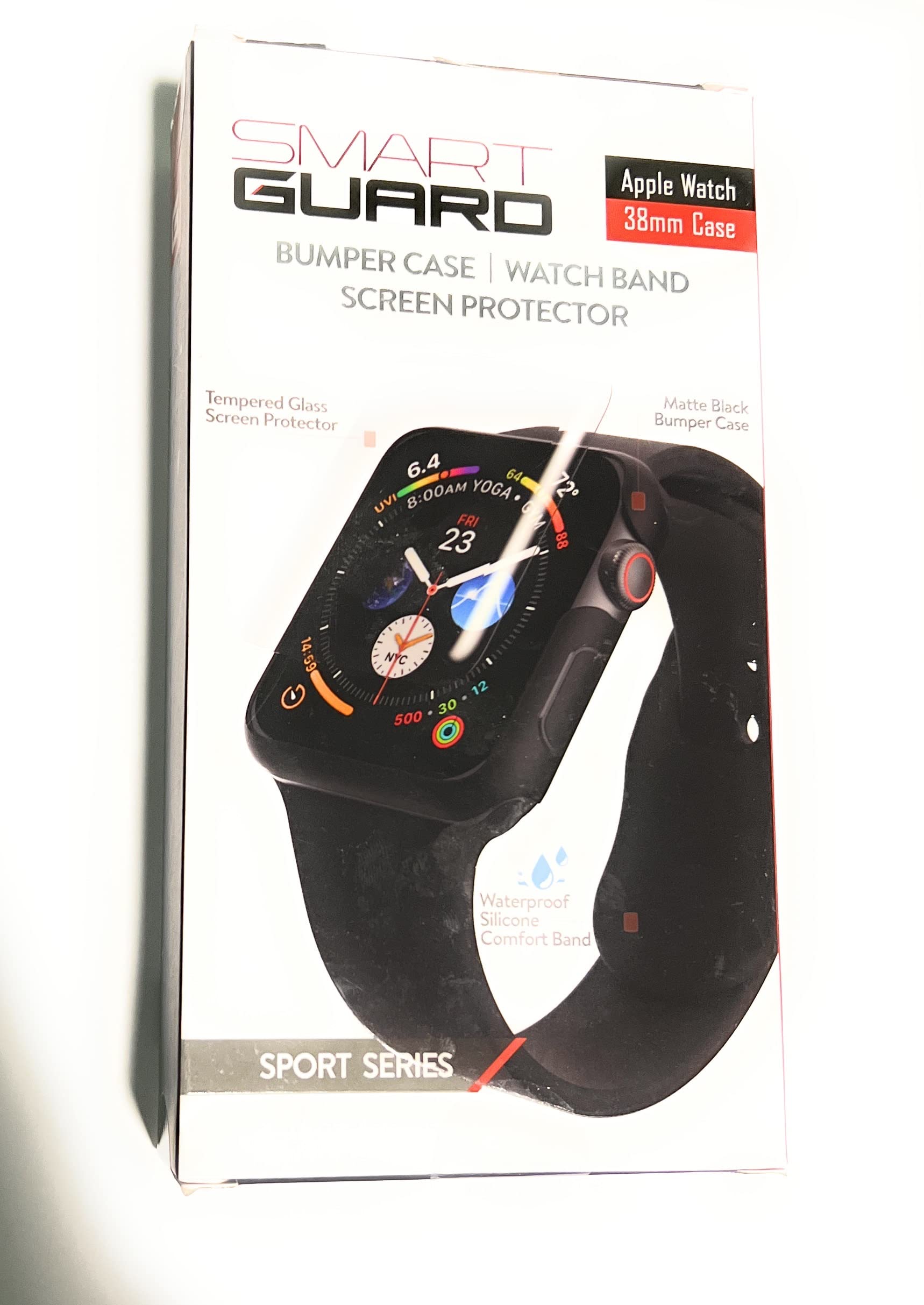 Smart Guard Case for Apple Watch 38mm - Bumper & Screen Protector for Active Lifestyle
