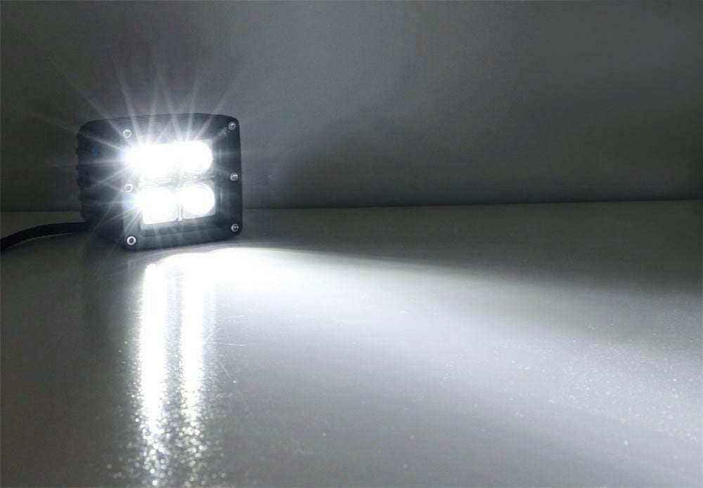 40W CREE LED Pod Lights with Behind Grille Brackets & Wiring Kit - Compatible with 2009-2014 Ford F150 - Off-Road, Fog, Work Light for Trucks, Jeeps, ATVs