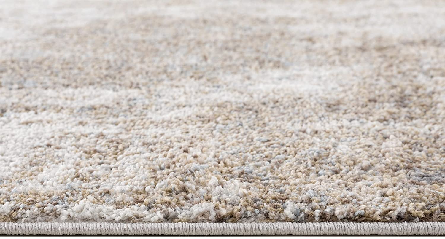 Madison Park Haley Woven Turkish Area Rugs 6'x9' Shag - Ultra Soft Grey/Cream Modern Living Room & Bedroom Carpet - Indoor Dining Accent Home Décor - Perfect for Cozy Spaces & Stylish Interiors