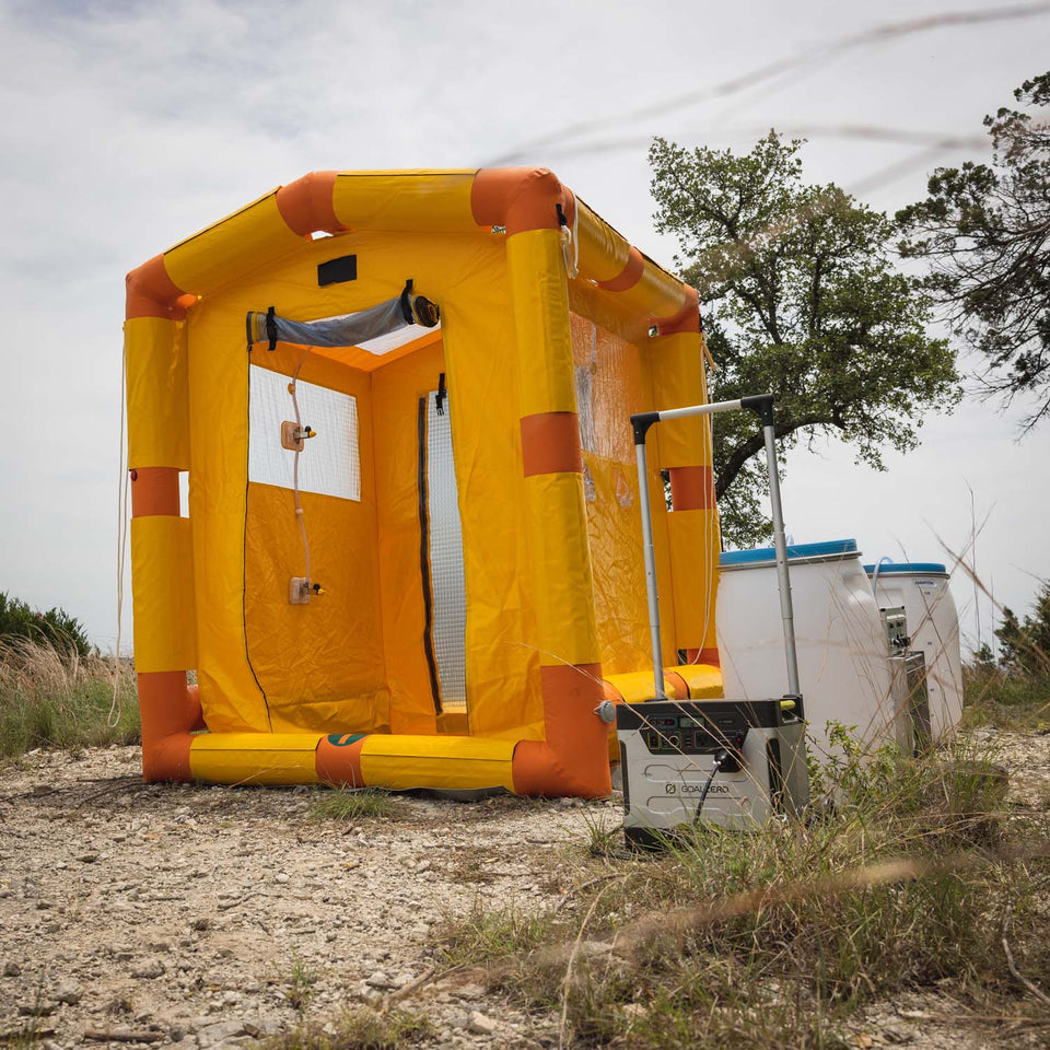 MIRA Safety DS1 Portable Emergency Decontamination Shower for Chemical Spills & Hazmat Situations - Ideal for First Responders, Industrial Workers & Outdoor Safety Kits