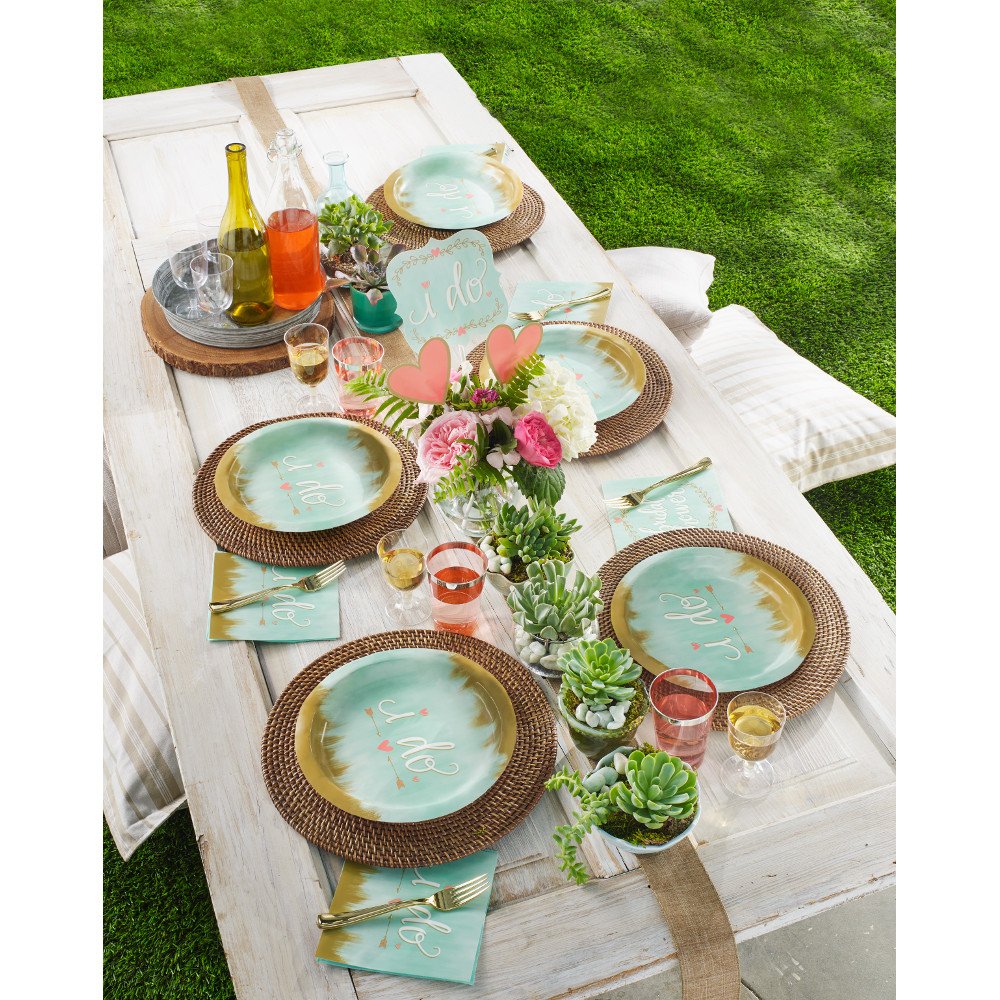 Creative Converting 192 Count Lunch Paper Napkins - Mint Green Color - Perfect for Parties, Weddings & Everyday Dining