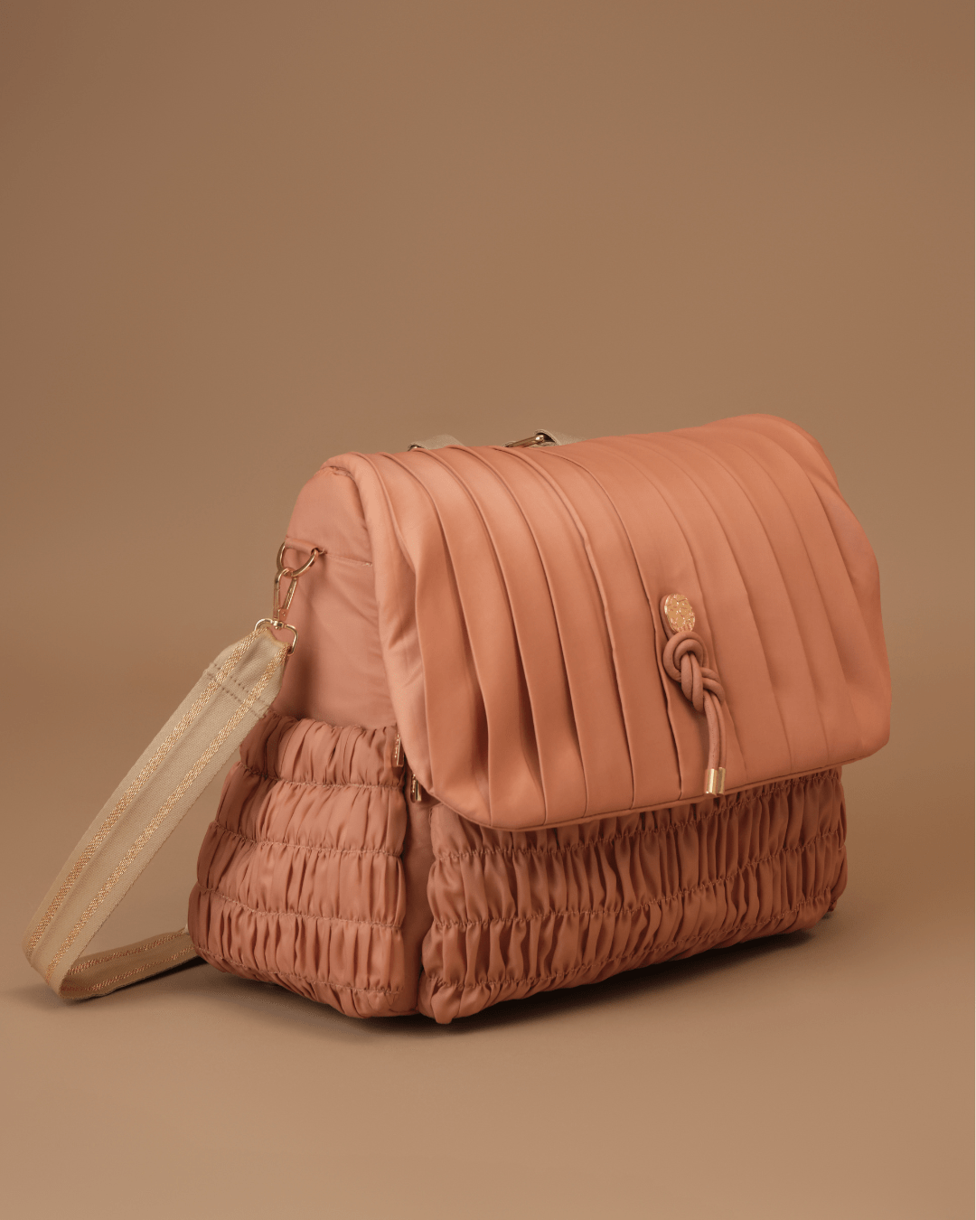 Premium Dune Diaper Bag in Dusty Rose - Stylish & Spacious Baby Essentials Organizer for Moms on the Go - Perfect for Daycare, Travel & Everyday Use