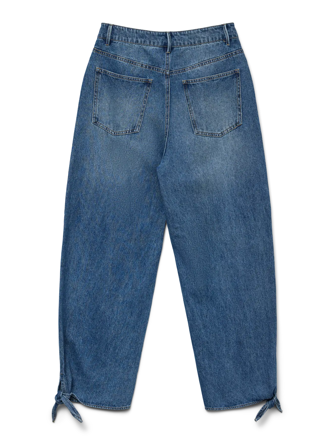 Vero Moda Kathy High Waist Wide Leg Pants with Belt Tie - Women's Fashion Trousers for Office, Casual & Party Wear