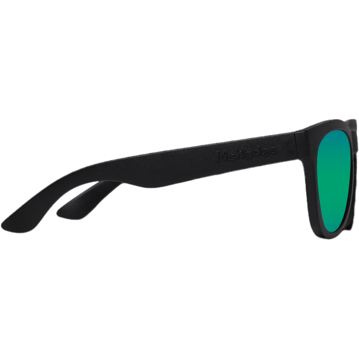 Classic Aviator Sunglasses for Men & Women - 13+ UV Protection, Jet Black Frame with Polarized Green Mirror Lenses - Perfect for Driving, Outdoor Sports & Fashion Accessories