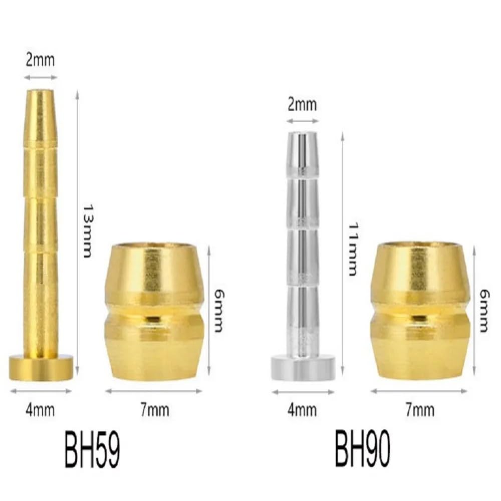 AKANTOR 10-Piece Bicycle Brake Olive and Brass Connector Kit - Compatible with Shimano BH59/BH90 Hydraulic Disc Brake Hoses - MTB Bike Accessories for Professional Cycling & Mountain Biking (BH59)