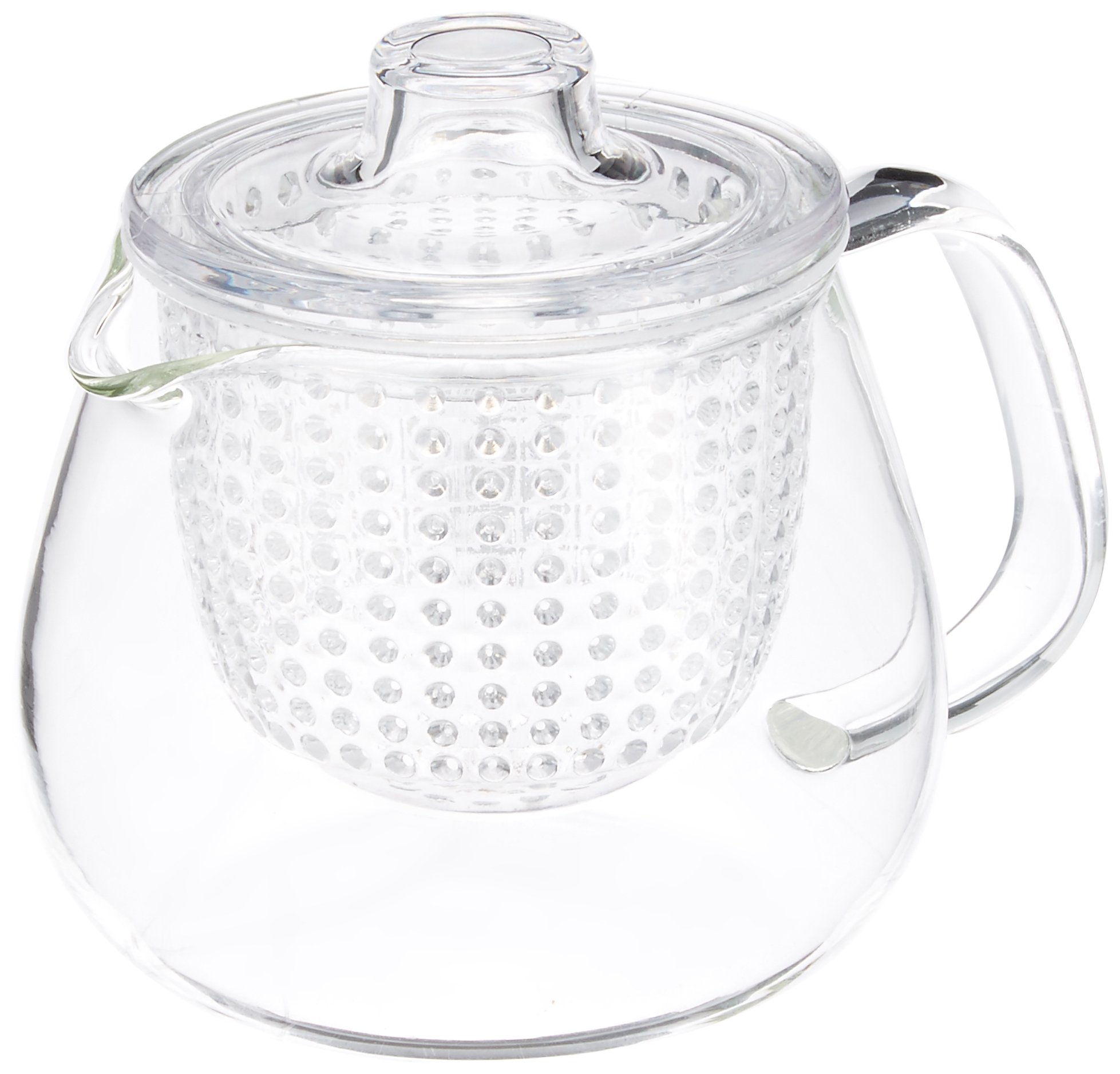 KINTO UNITEA 22909 Teapot - 15.2 oz (450ml) Heat-Resistant Glass & Dishwasher Safe Plastic Tea Pot - Perfect for Iced Tea, Herbal Infusions & Japanese Tea Ceremonies