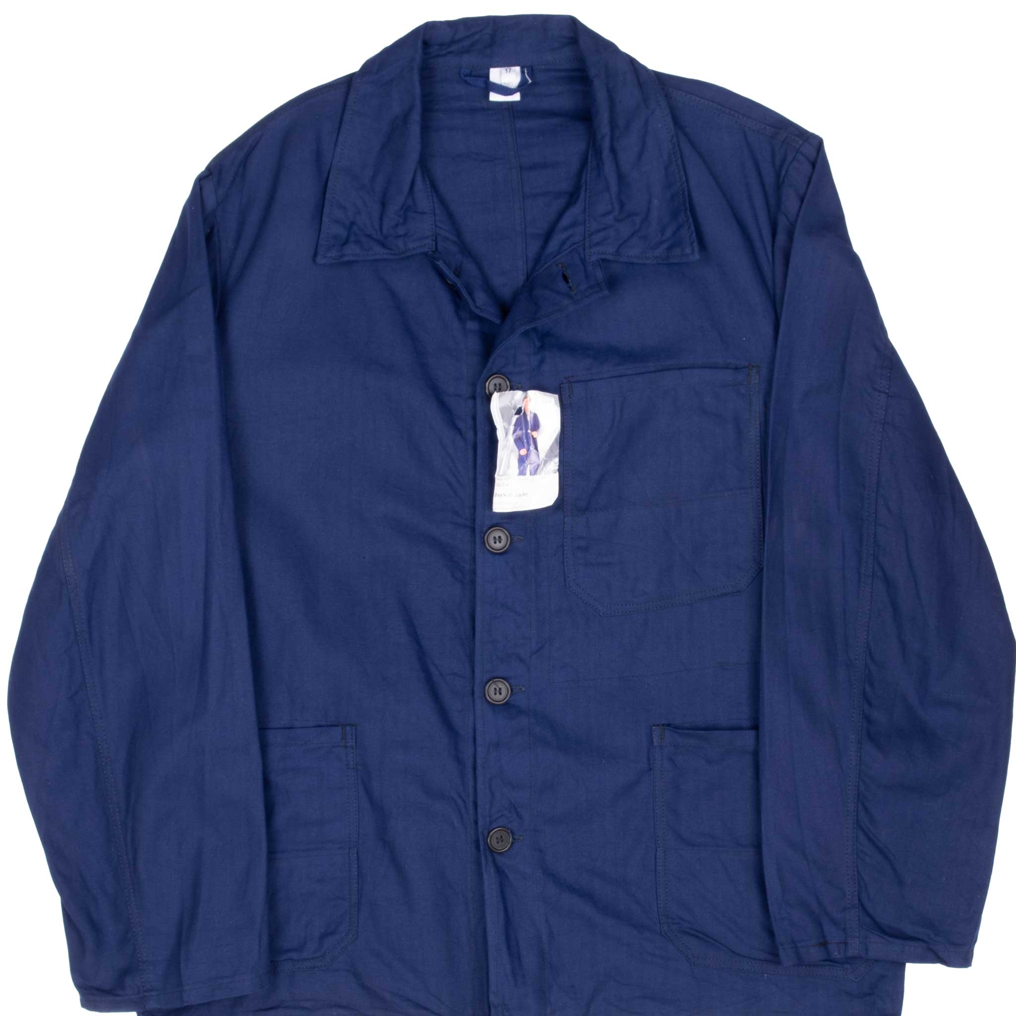 Vintage French Workwear Twill Herringbone Sanfor Jacket 1980s Large Deadstock - Retro Style for Men, Outdoor Work & Casual Wear