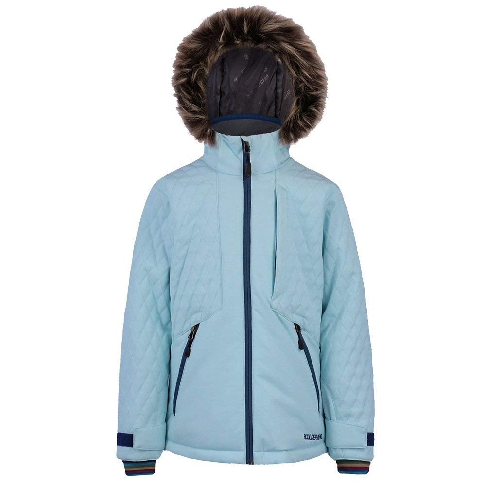 Boulder Gear Spruce Insulated Ski Jacket for Girls - Waterproof Winter Coat, Warm Padded Snow Jacket in Blue Ice Color | Perfect for Skiing, Snowboarding & Cold Weather Outdoor Activities
