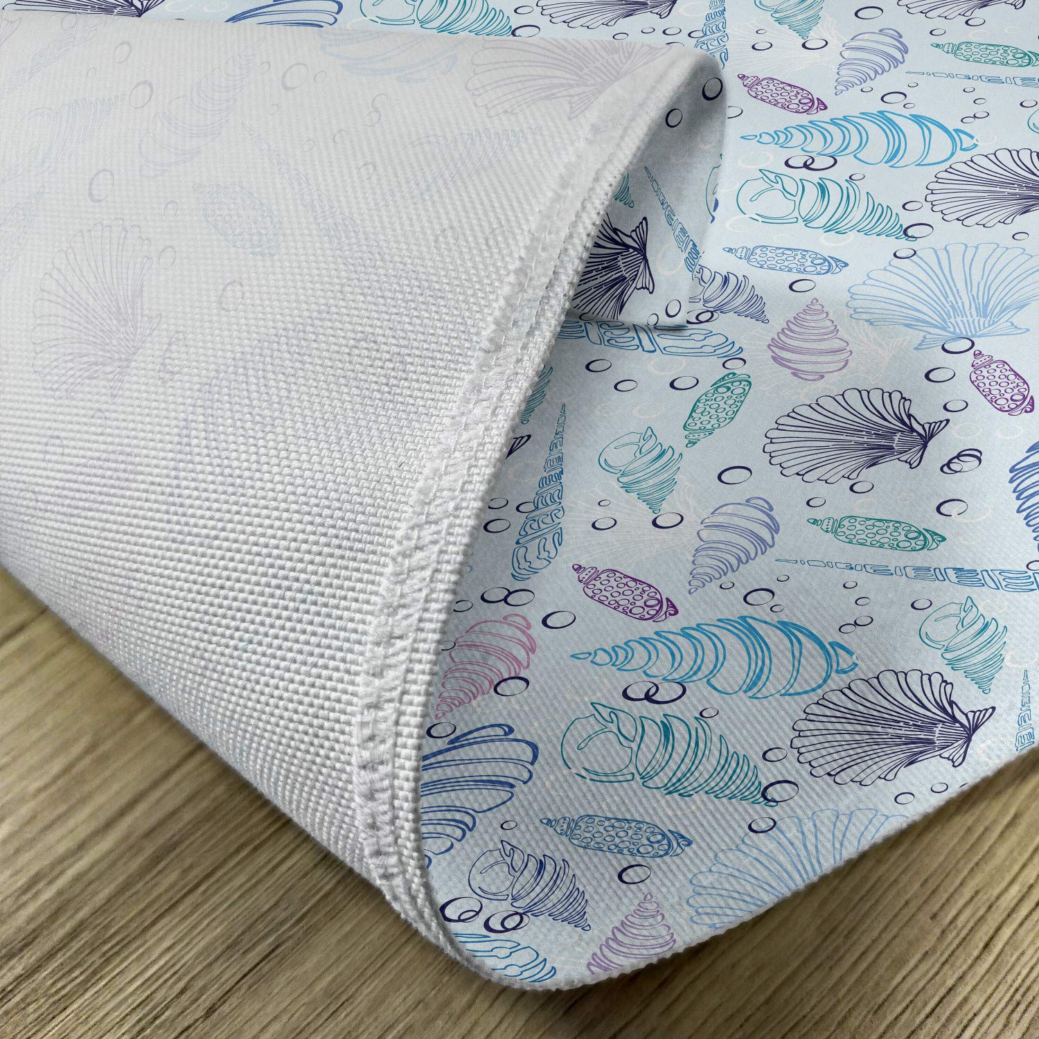 Ambesonne Nautical Place Mats Set of 4 - Sea Shell Pattern Underwater Bubbles Ocean Themed Washable Fabric Placemats for Dining Table & Kitchen Decor in Indigo Blue & Purple | Perfect for Beach House, Coastal Dining, and Ocean-Inspired Home Decor
