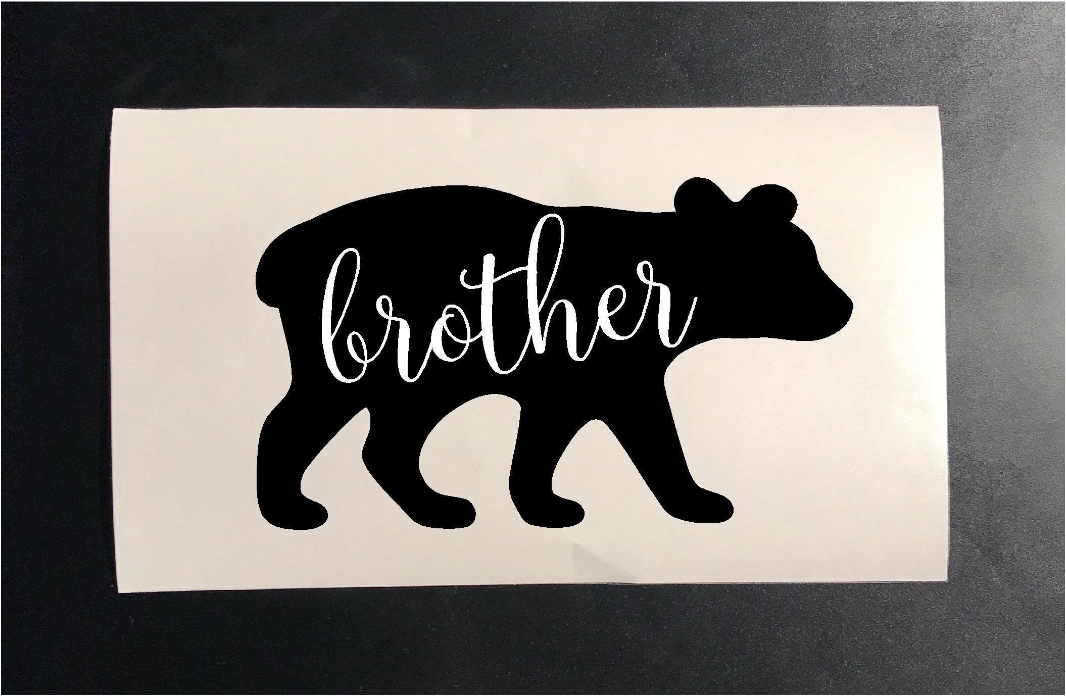 Brother Bear Iron-On Heat Transfer Stencils for T-Shirts & Clothing (Black) - DIY Custom Apparel Design for Kids & Adults