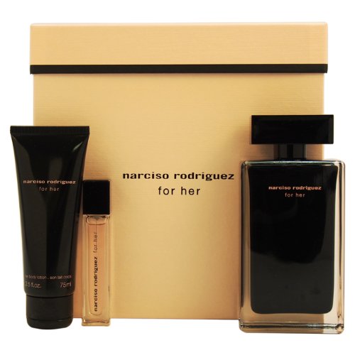 Narciso Rodriguez 3-Piece Perfume Gift Set for Women - Eau de Parfum, Body Lotion & Shower Gel - Perfect for Birthdays, Anniversaries & Valentine's Day Gifts