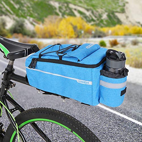 Lixada Waterproof Bicycle Pannier Bag with Detachable Rain Cover - 29L Insulated Cooler Backpack for Cycling Commuting, Grocery Shopping & Outdoor Picnics - Multifunctional Bike Seat Trunk Bag (29 x 16 x 17cm)