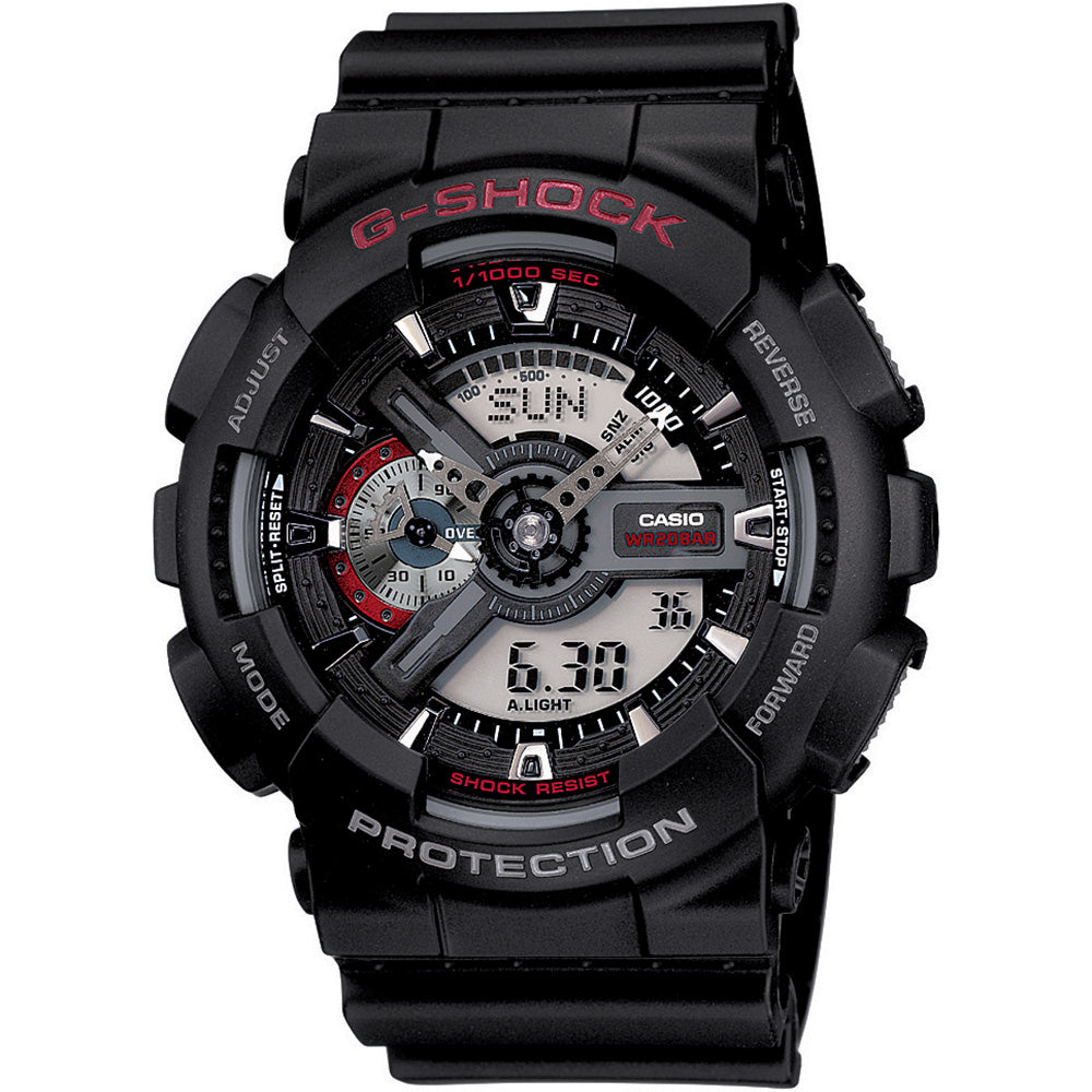 Casio G-Shock GA110-1A Digital Analog Watch for Men - Durable Shock-Resistant Sports Watch for Outdoor, Running, and Workout Activities