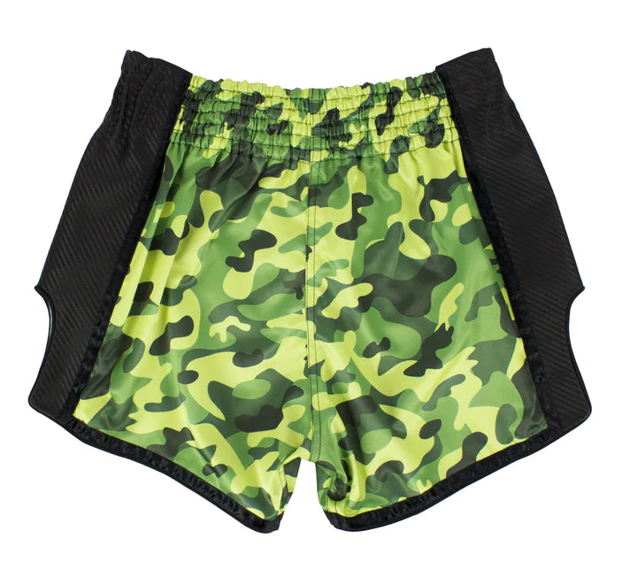 Fairtex Green Camo Slim Cut Muay Thai Boxing Shorts - Premium MMA Training & Competition Shorts for Kickboxing, Muay Thai & Martial Arts - Perfect for Gym Workouts & Fighting Tournaments