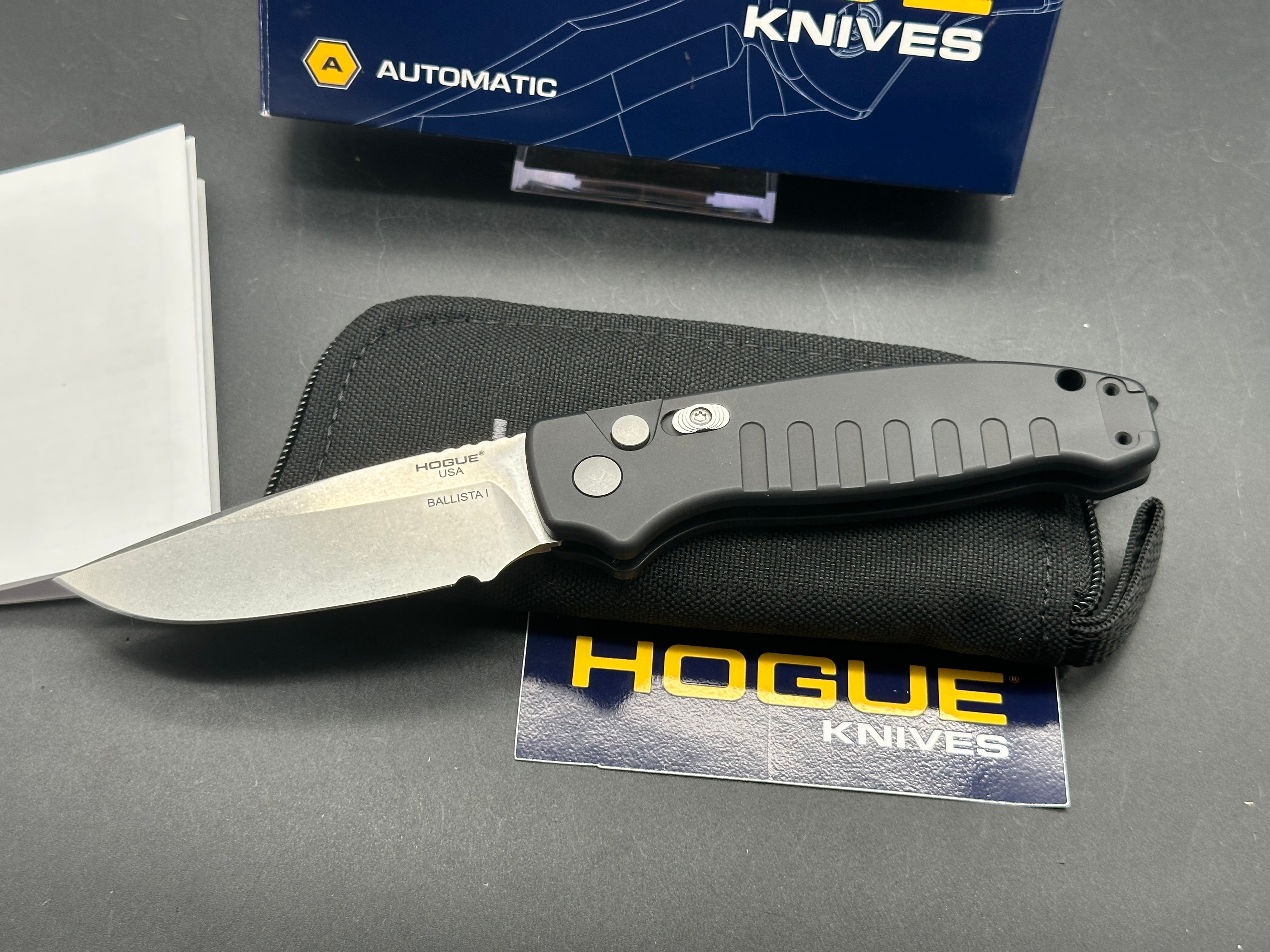 Hogue Ballista Drop Point Automatic Knife - 3.5