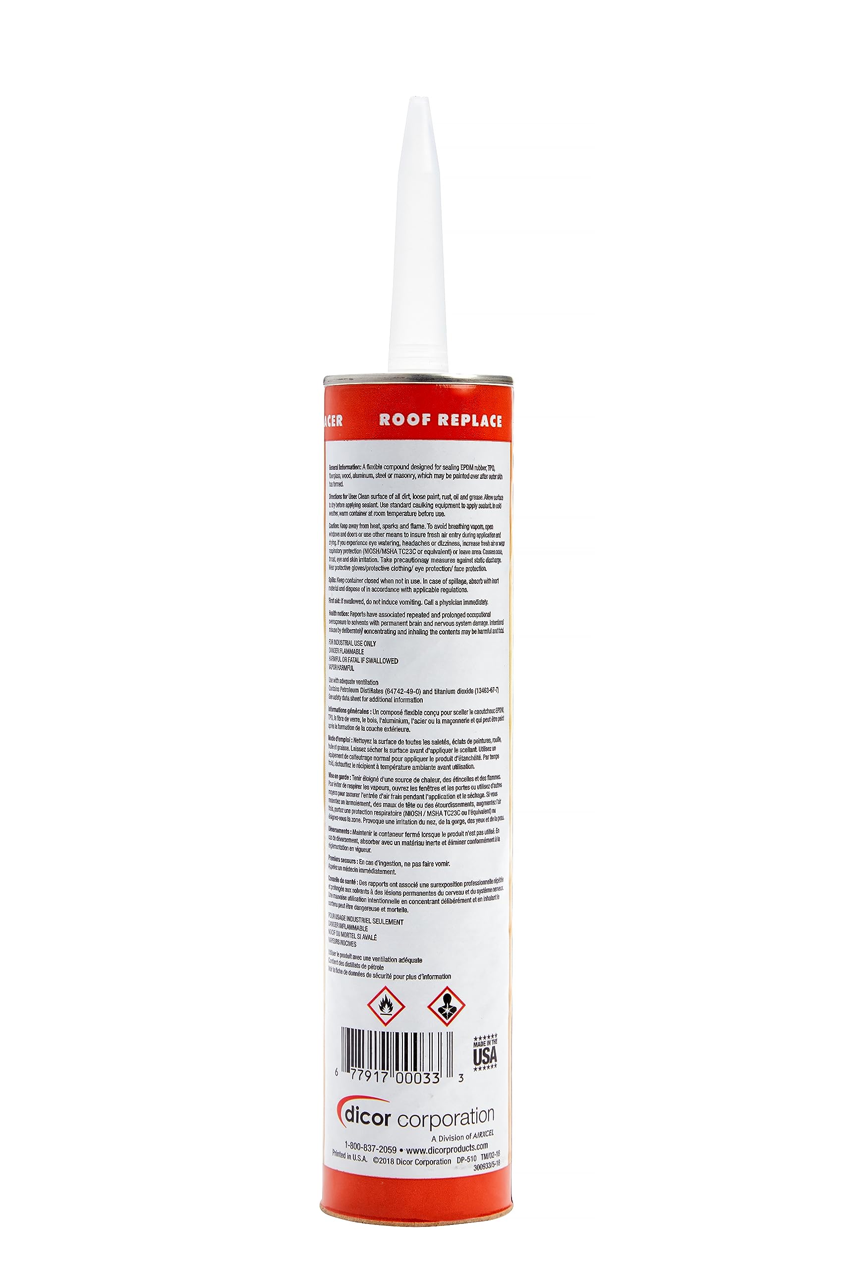 Dicor 501LSW-1 HAPS-Free Self-Leveling Lap Sealant - 10.3 Oz White RV Roof Sealant for Horizontal Surfaces | Waterproof, Durable, UV Resistant | Perfect for RV Roof Repair, Maintenance & Appliance Sealing | Ideal for Camping, Travel Trailers & Mobile Homes