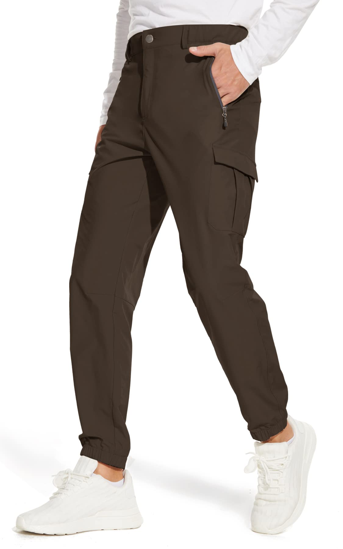 **M MAROAUT Men's Hiking Cargo Pants - Lightweight Stretch Jogger Work Pants, Waterproof Outdoor Trousers with Multiple Pockets for Hiking, Camping & Travel**