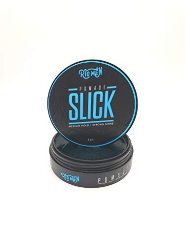 SLICK Pomade by Rio Men - Strong Hold Styling Wax for Men's Hair | Perfect for Sleek, Classic & Modern Hairstyles