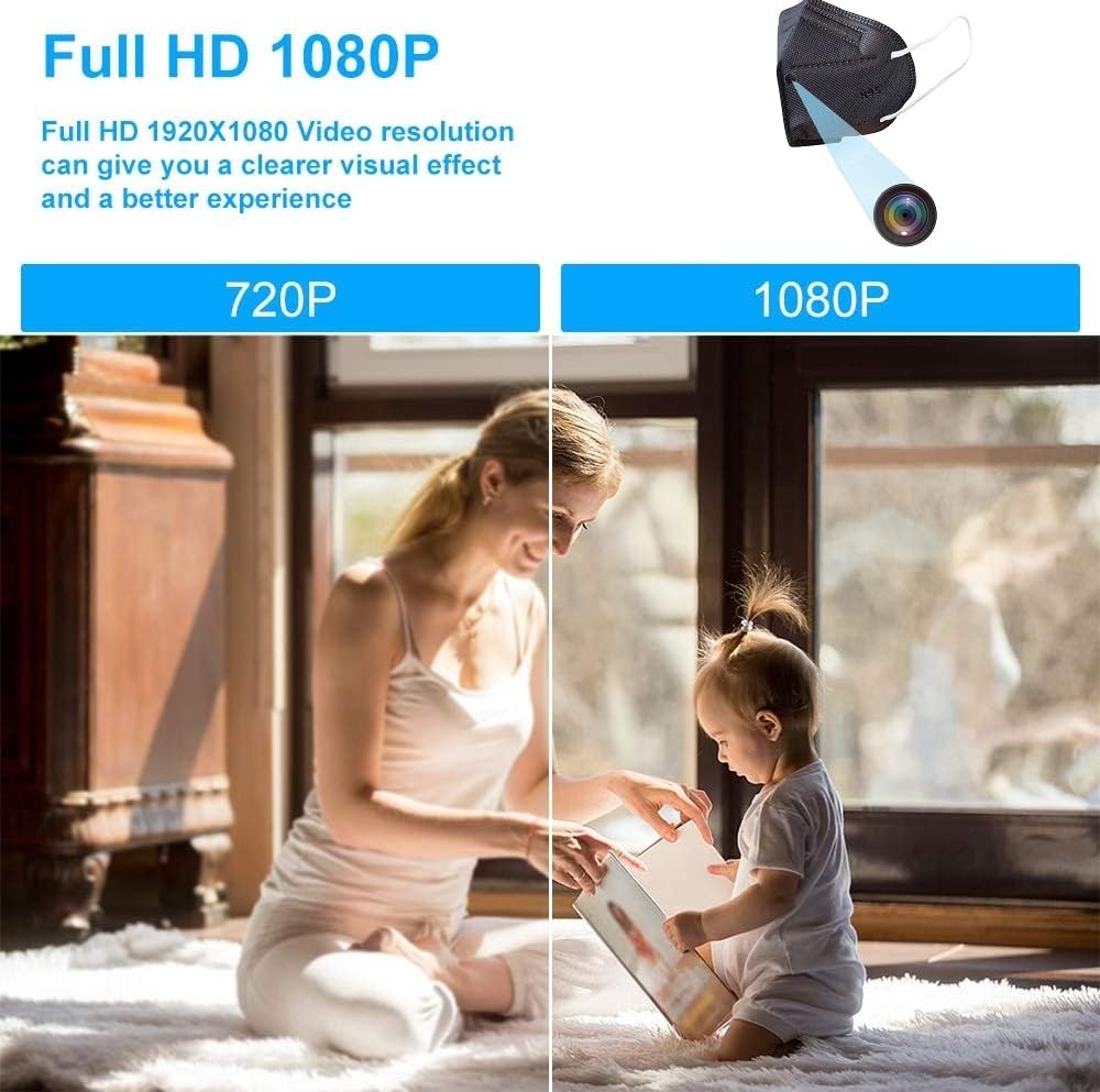 Hidden Spy Camera Wi-Fi Mask - Wireless HD Covert Surveillance for Home Security, Nanny Monitoring & Office Safety | Discreet Indoor/Outdoor Recording Device
